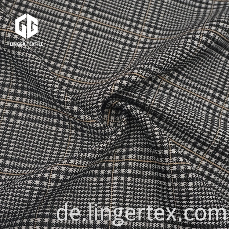 Tr Garngefärbter Jacquard-Elasthan-Stoff mit Karomuster